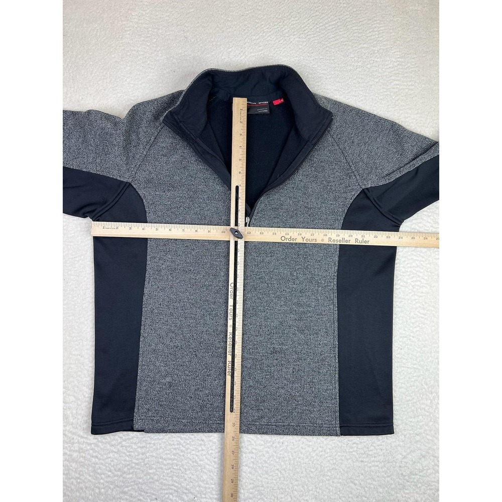 Spyder Pullover Mens Large Gray 1/4 Zip Long Sleeve Ski Fleece Performance Top - Picture 9 of 10